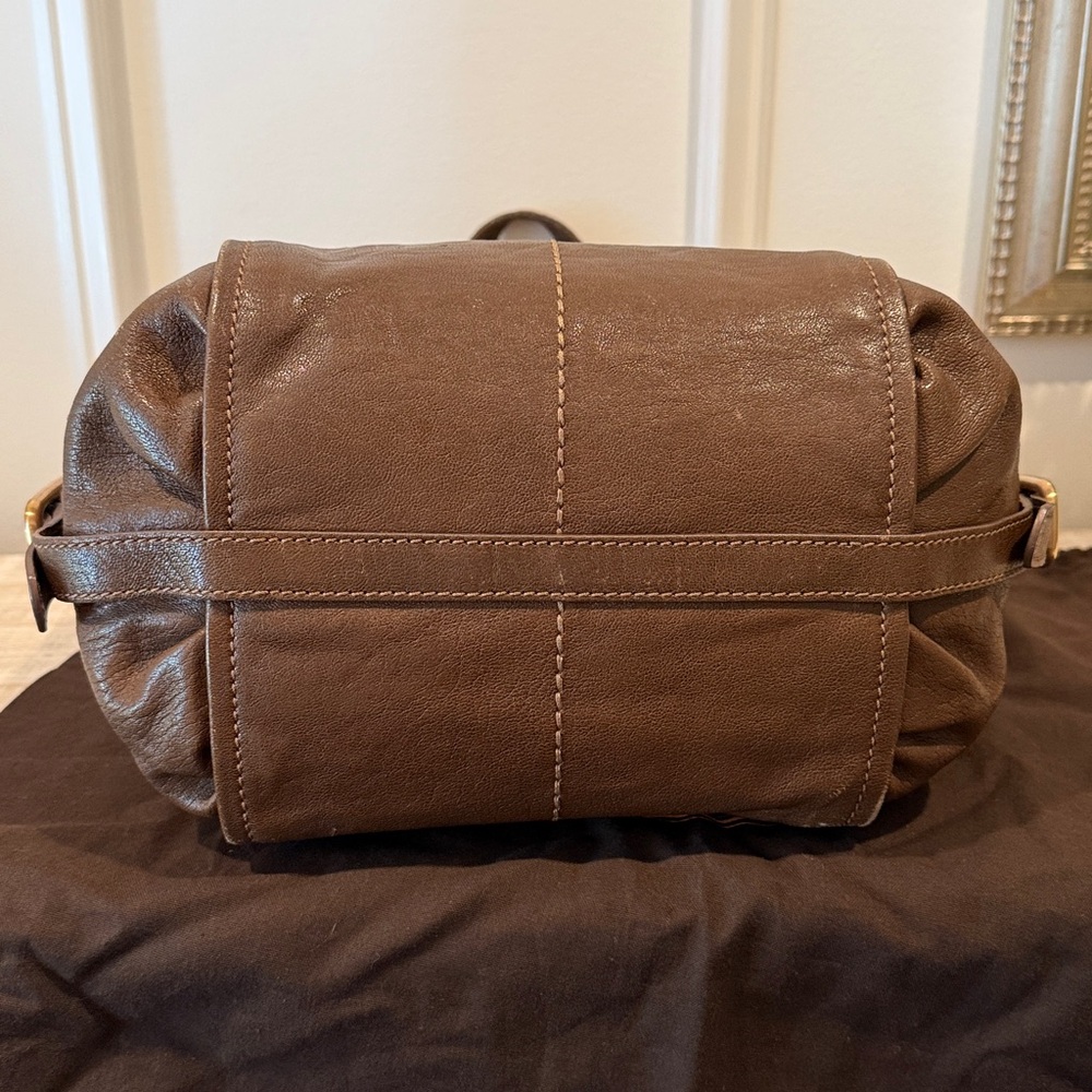 Tod's G-Bag Sacca Grande Brown Leather Tote Shoulder Bag with Dustbag - Picture 8 of 13